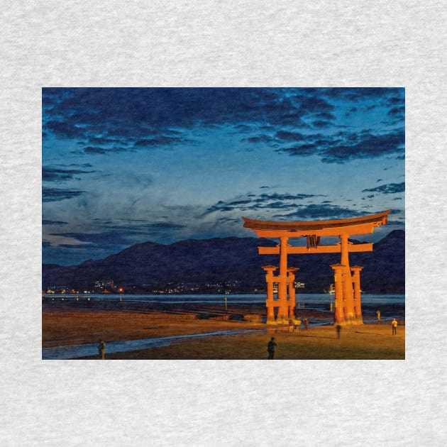 Tori of Itsukushima Shrine on Miyajima Island by Offiinhoki